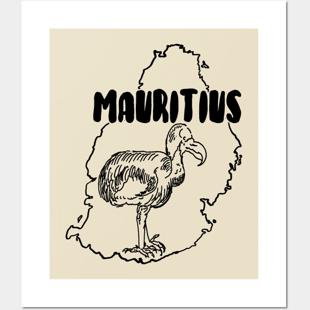 Mauritius Dodo Bird Tourism Wall Art by encycloart